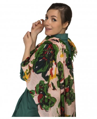 Палантин Женский W40-GRANDE.FLEUR/ROSE